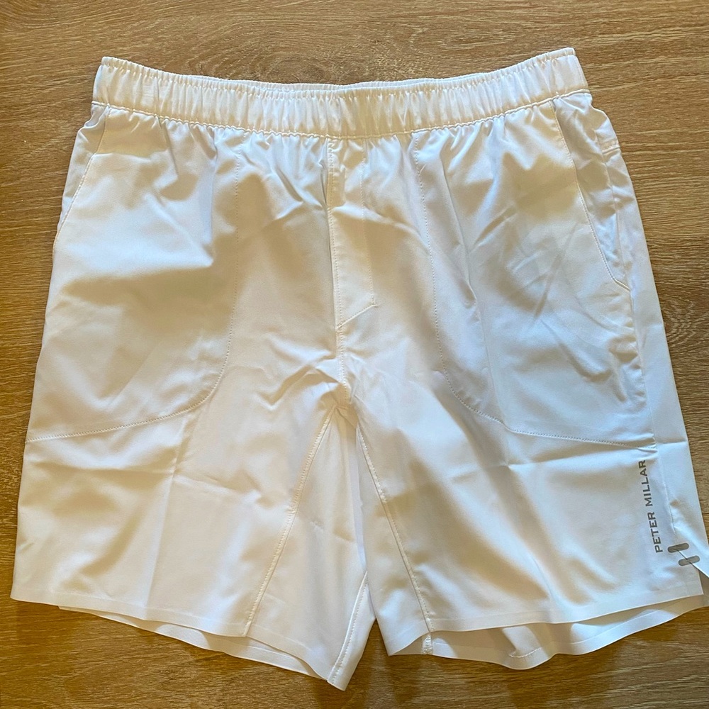 Men’s Peter Millar Crown Sport Active Shorts - White